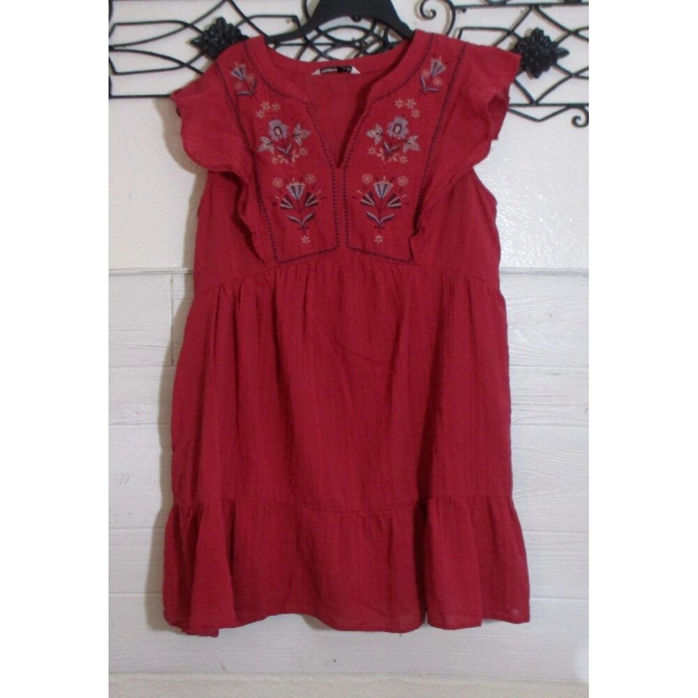 Sonoma Dress Women's Size XL Multicolor Floral Short Sleeve Round Neck